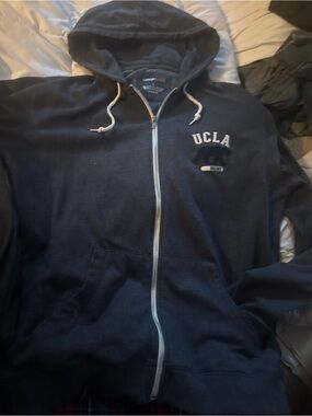 UCLA Men's Navy Zip-Up Hoodie Sweatshirt